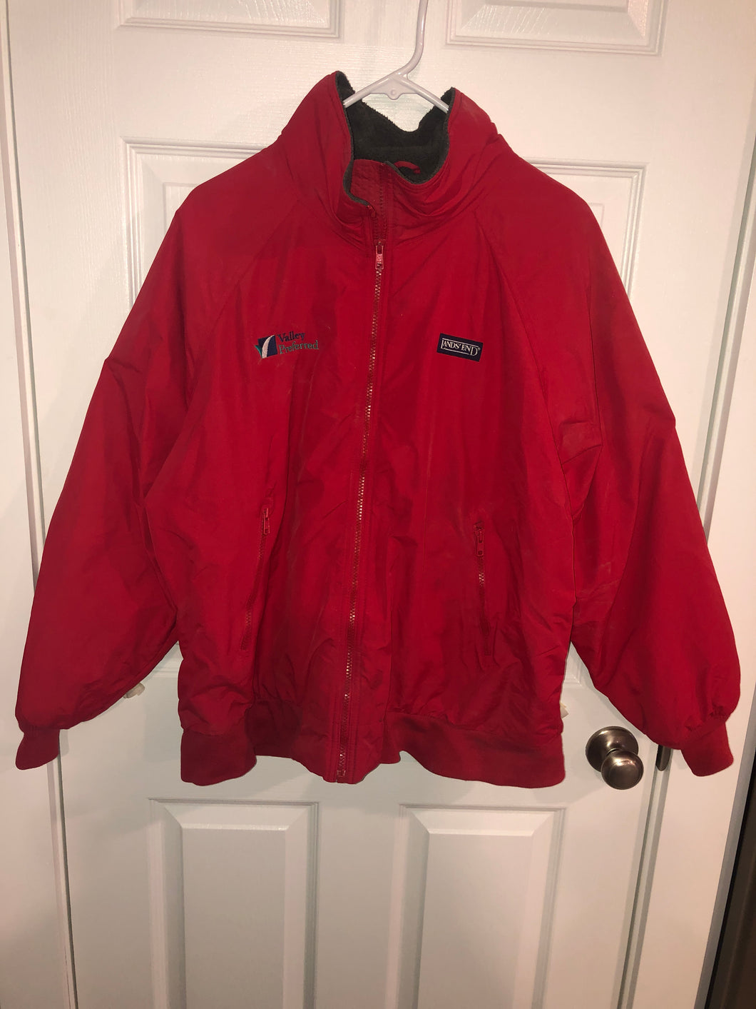 LandsEnd ski jacket zip pockets fleece lining - size Kids/Teen 16