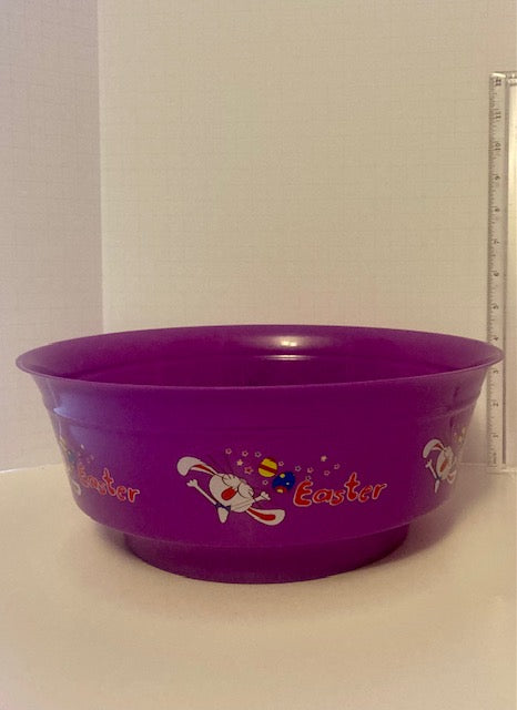 Candy dish, Easter theme purple, 11.5 dia x 4