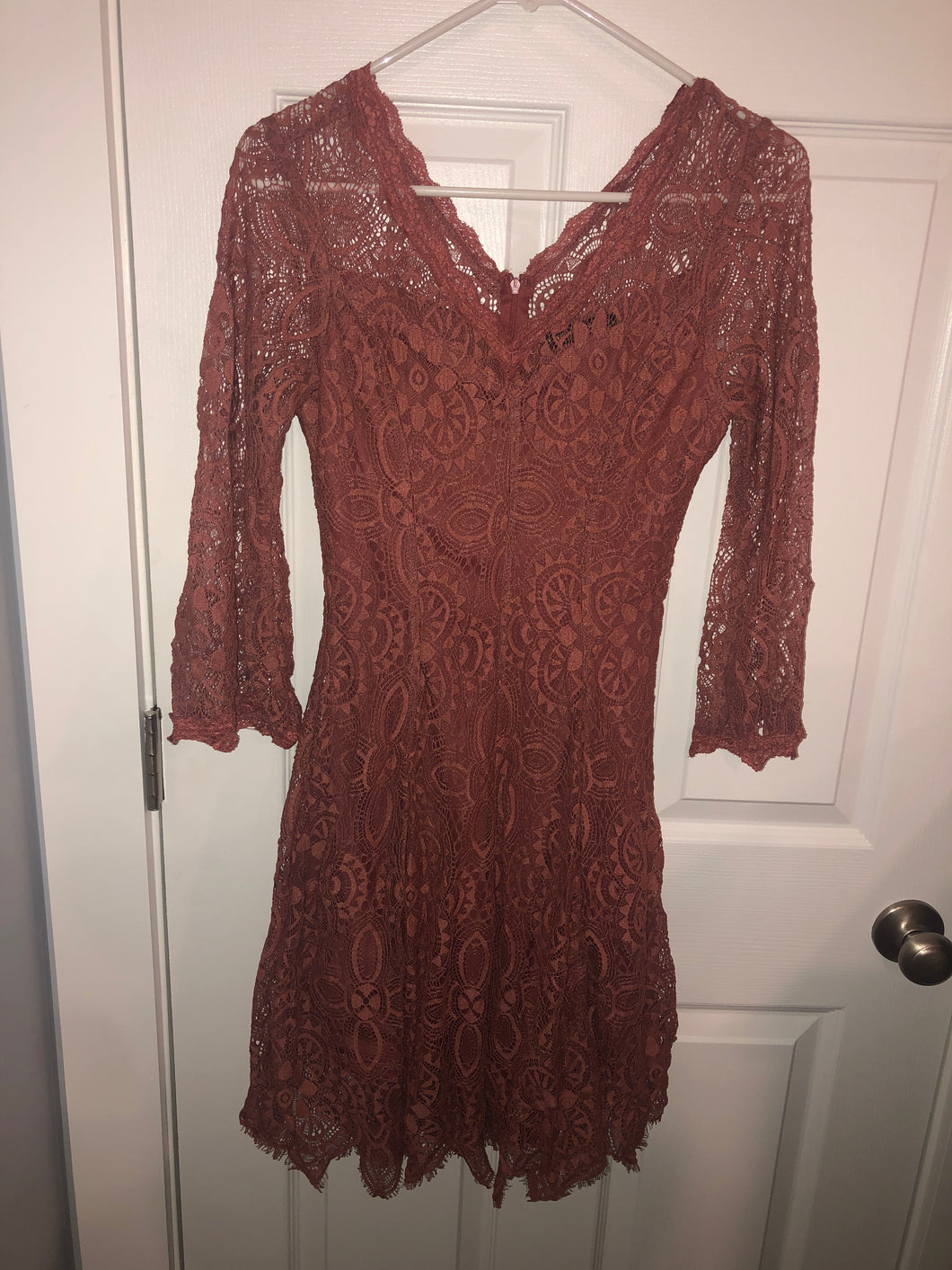 AlwaysIndigo acrylic lace lined long sleeve - size Women M (8-10)