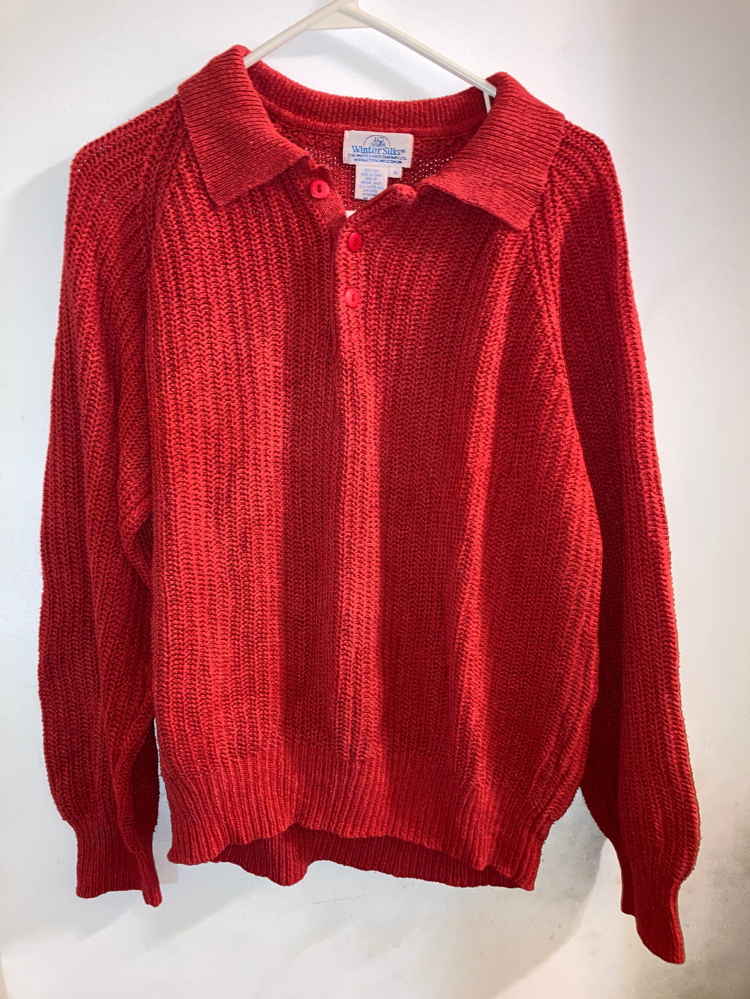 WinterSilks long sleeve Knit sweater 100% silk - size Women M (8-10)