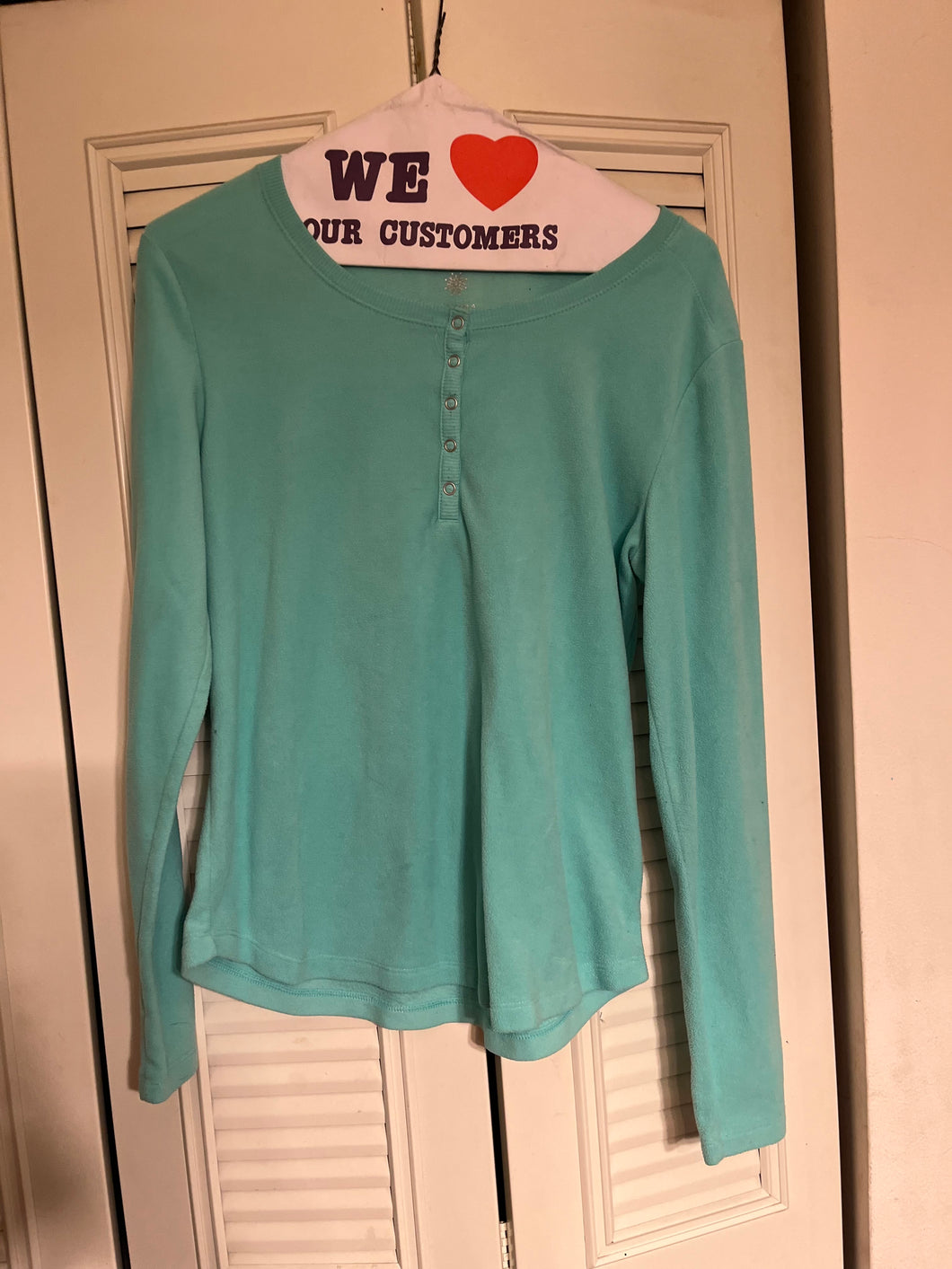 Sonoma Mint green fleece pullover - size Women XS (0-2)