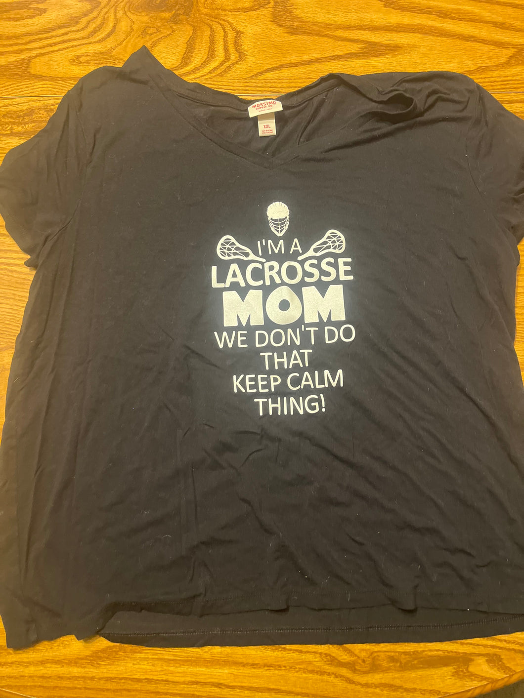 Massimo black S/S shirt Lacrosse Mom - size Women XXL (20-22)