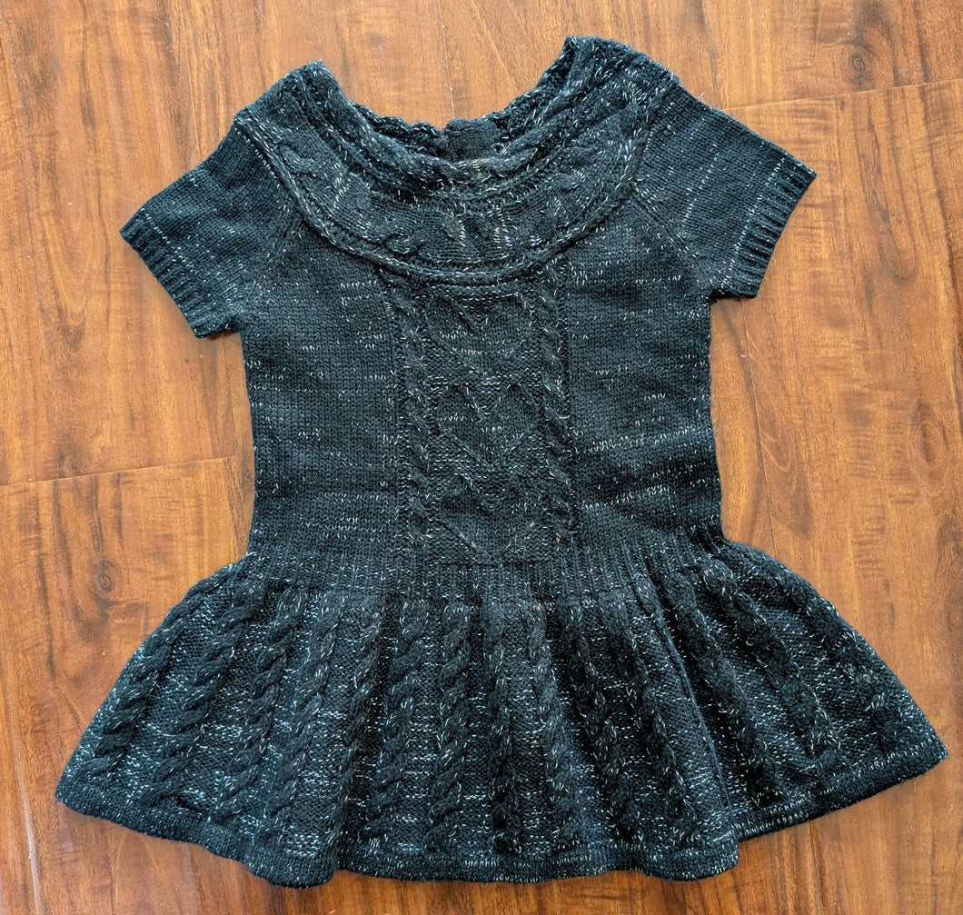 Black and Sparkly Silver Sweater Dress - size 18 Months