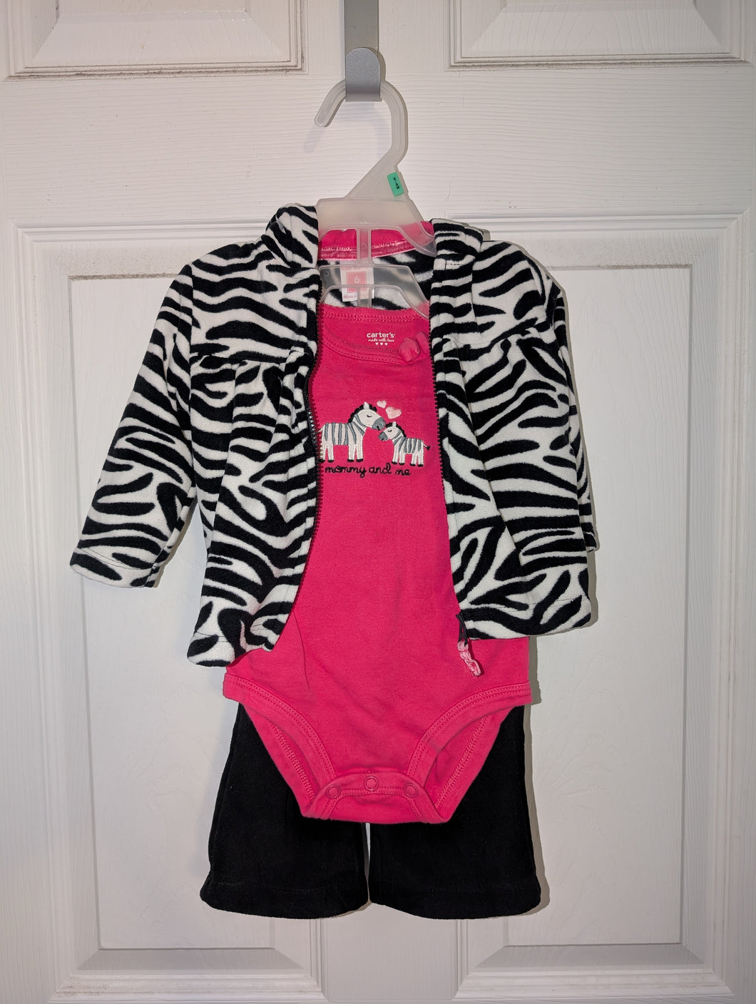 Carter's Fleece Onesie Pants and Hoodie Set - size 6 Months