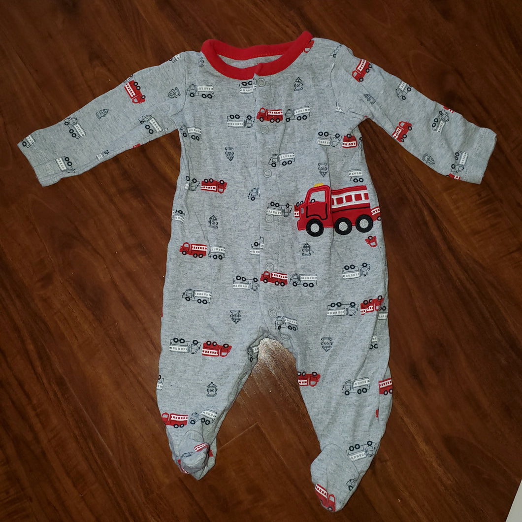 Firetruck Footies  - size 6 Months