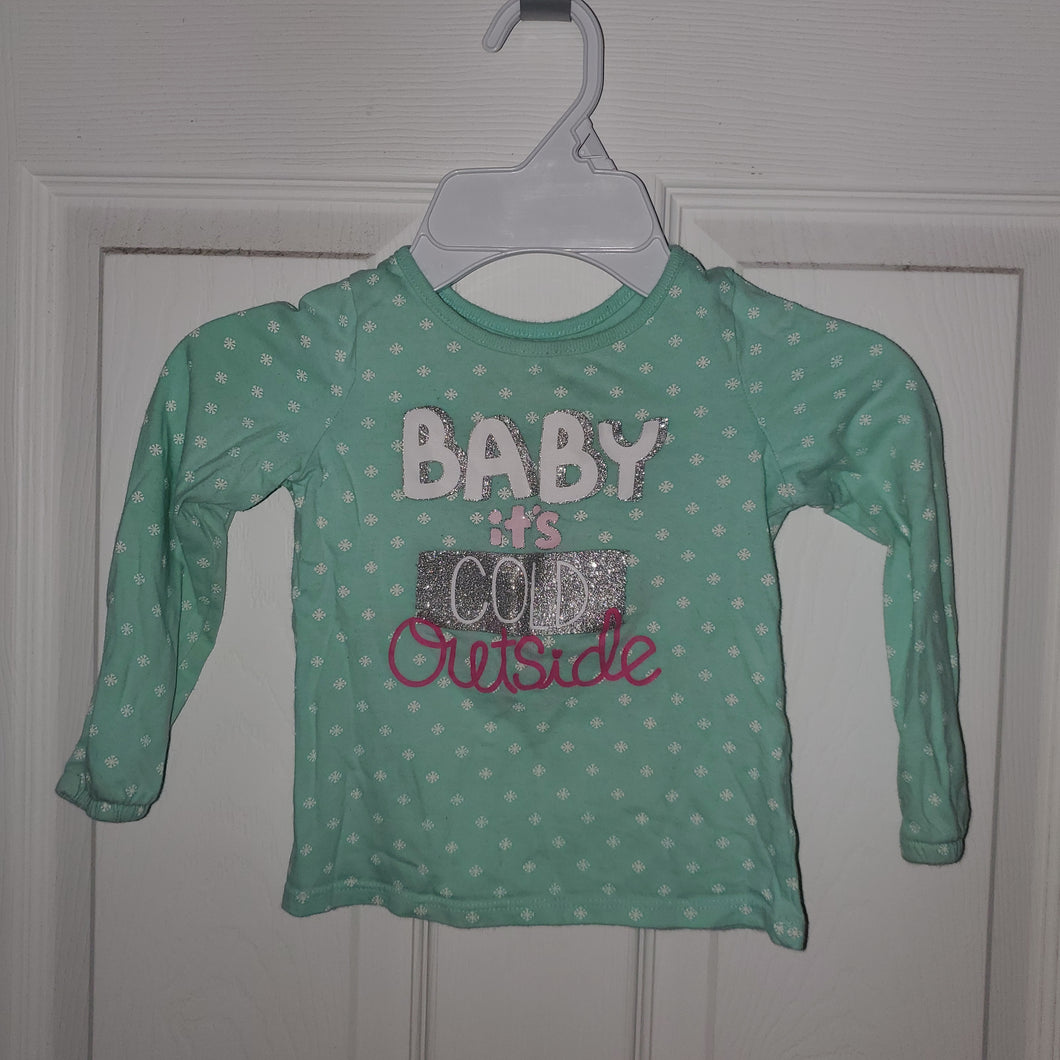 Jumping Beans Baby It's Cold Outside LS Tee - size 24 Months