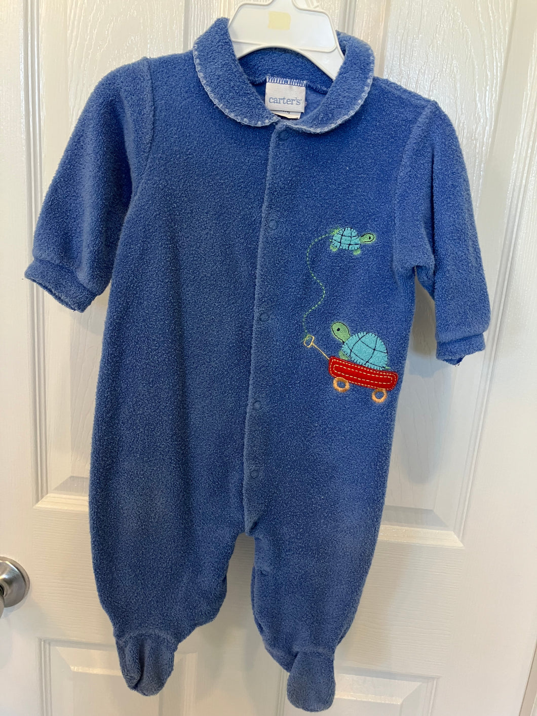 Carter's sleep play pj's Blue w turtles wagon - size 6-9 Months