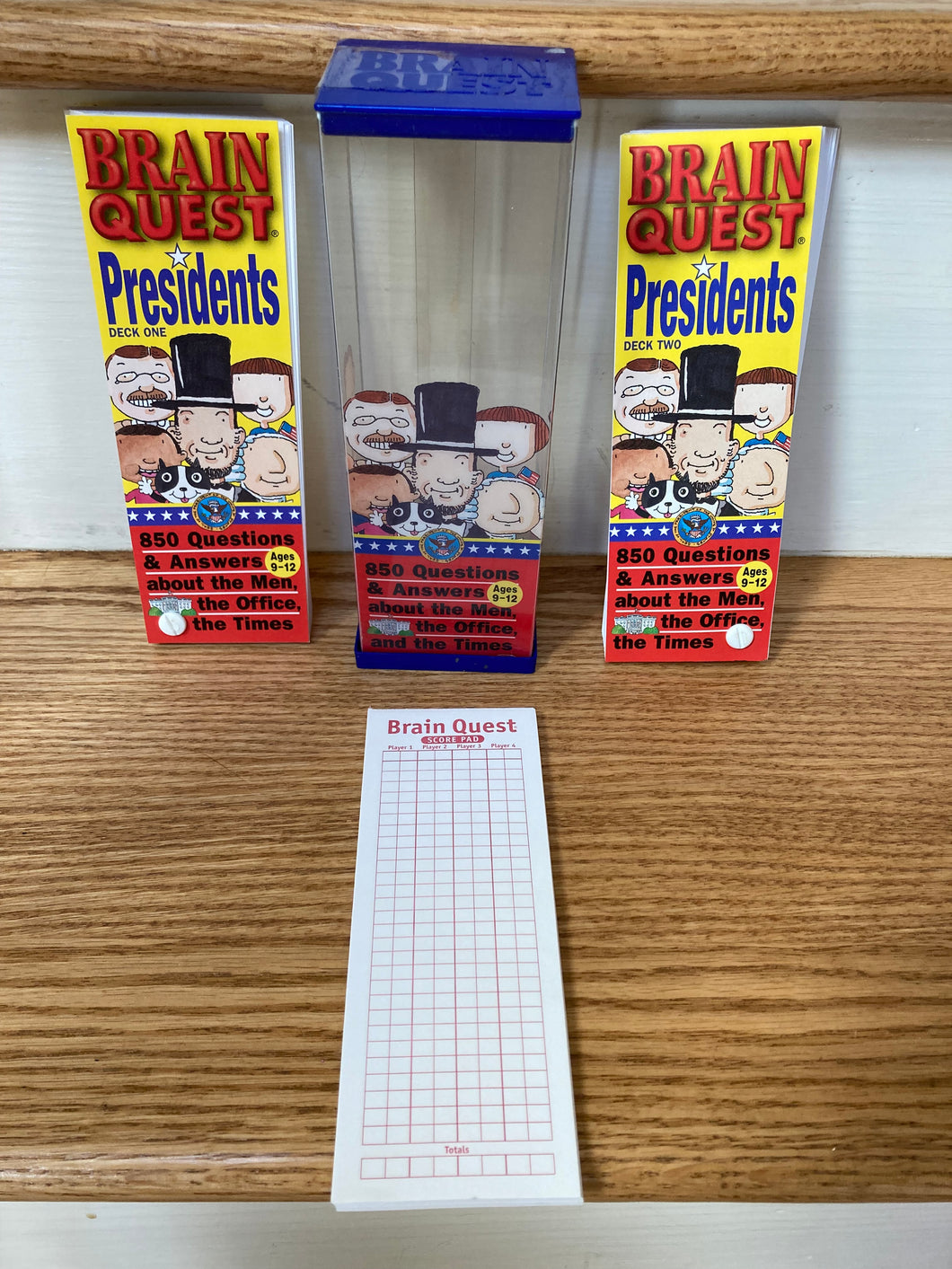 Brain Quest Presidents Age 9-12 case & scorepad