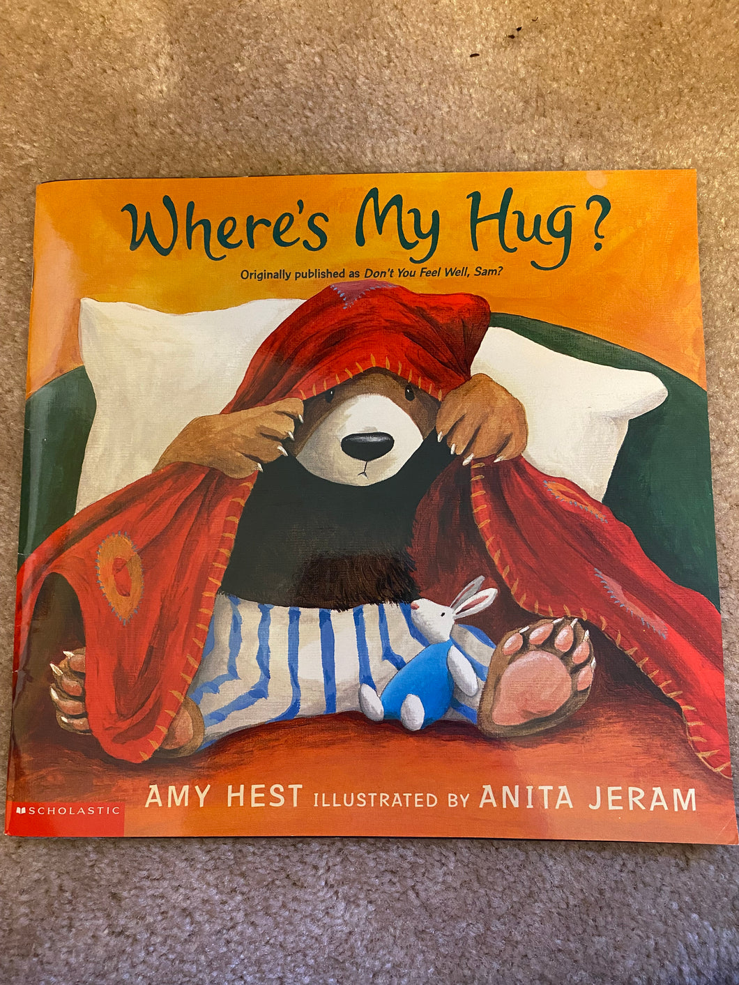 Where's My Hug Scholastic by Amy Hest