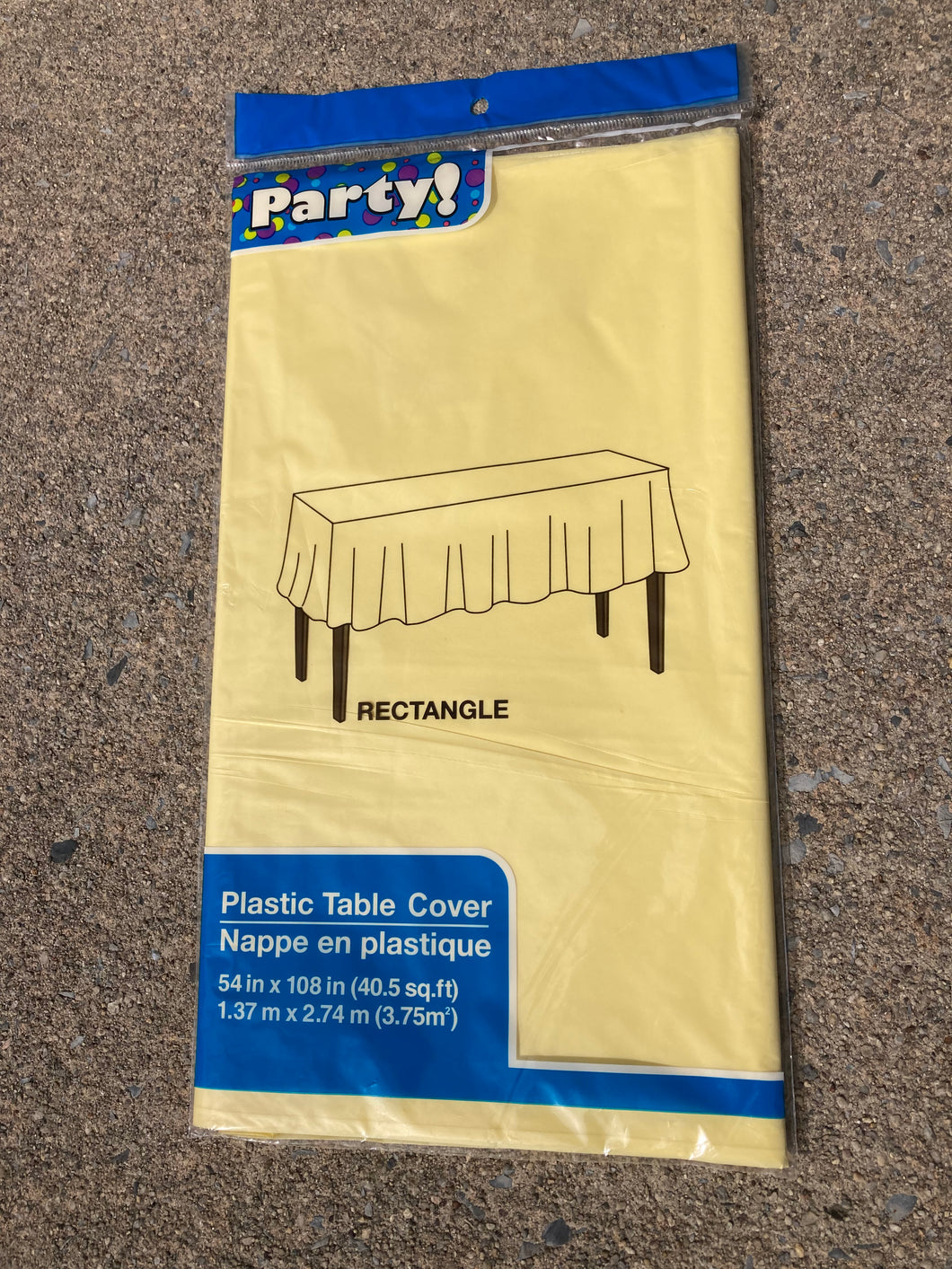 Plastic Table Cover NWT Tablecloth EHS Yellow