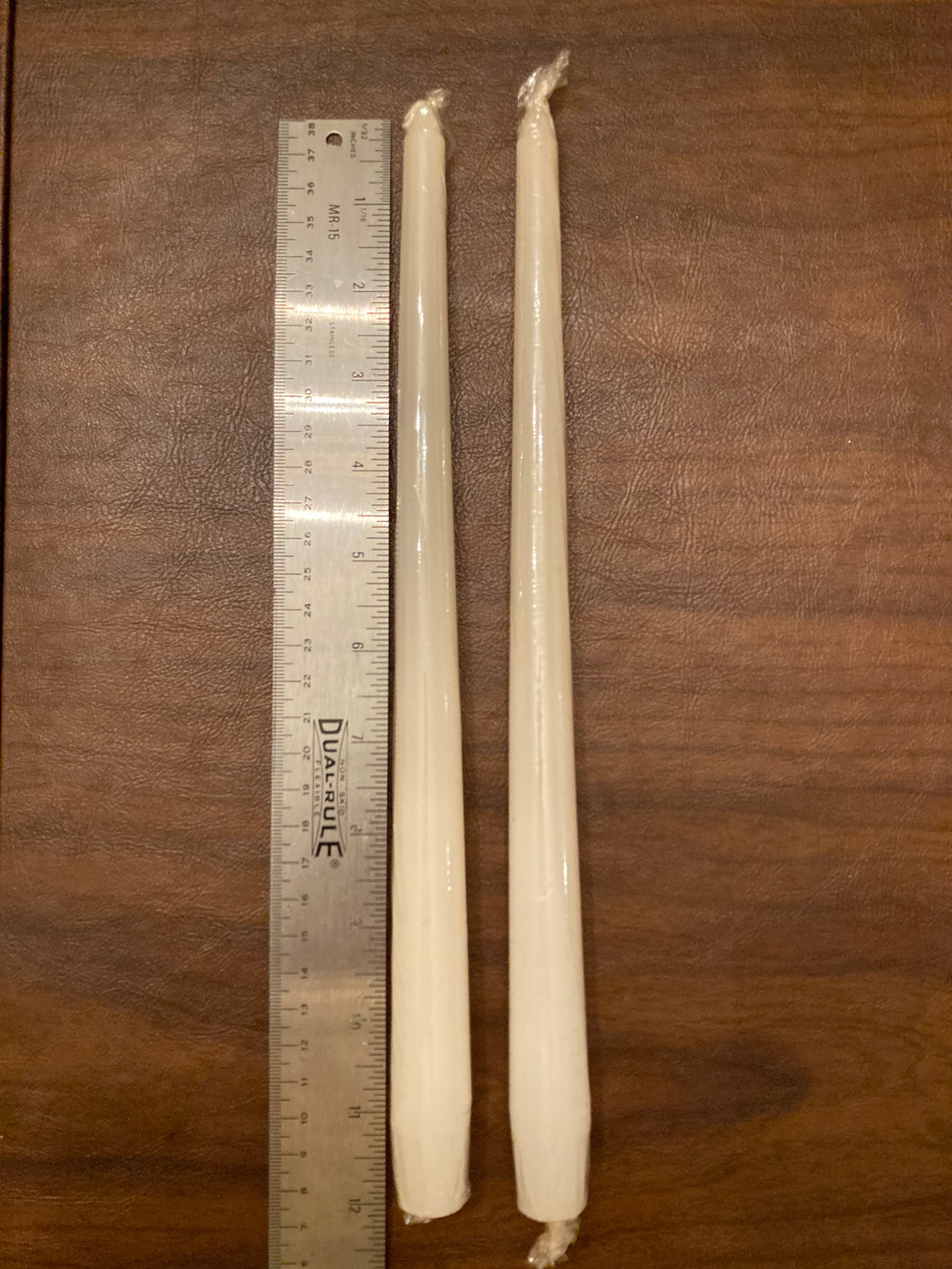 2x12 white/ivory taper candles NWT