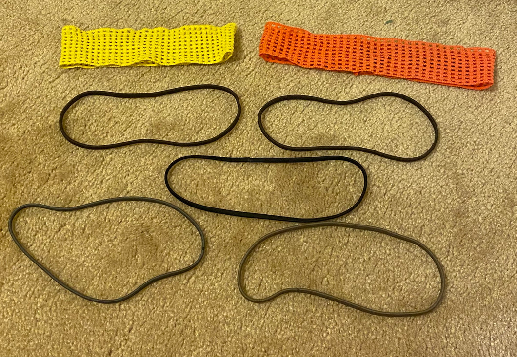 Set of 7 headbands Yellow/Orange/Neutral