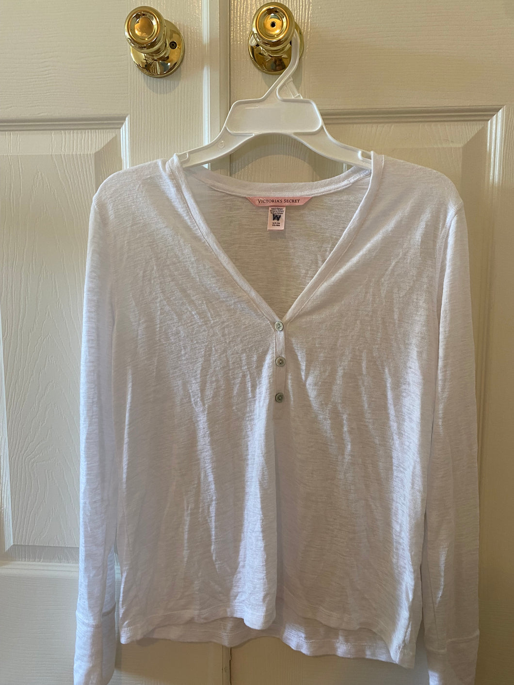 Victoria's Secret PJ top See-through white shirt - size Women S (4-6)