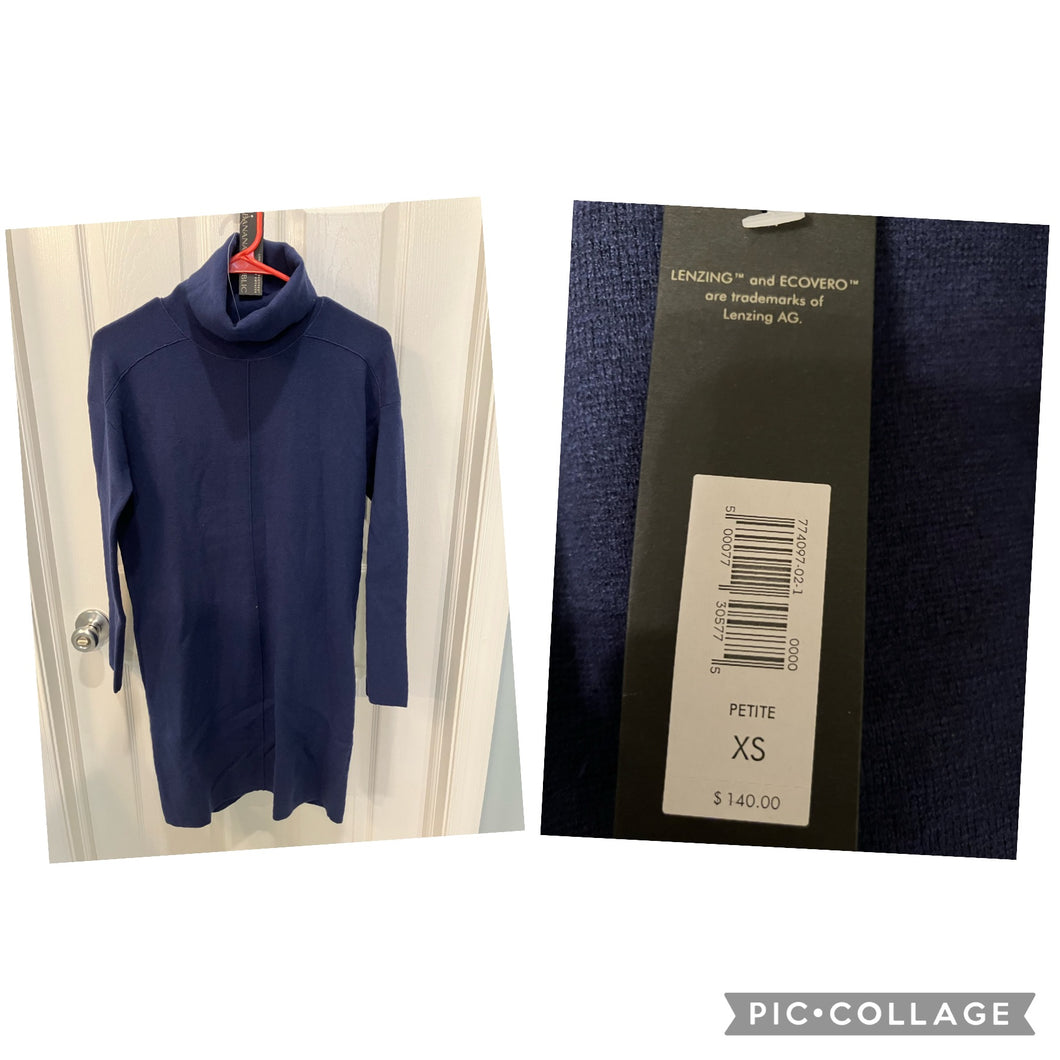 Banana Republic NWT Navy dress orig $140 - size Women XS (0-2)