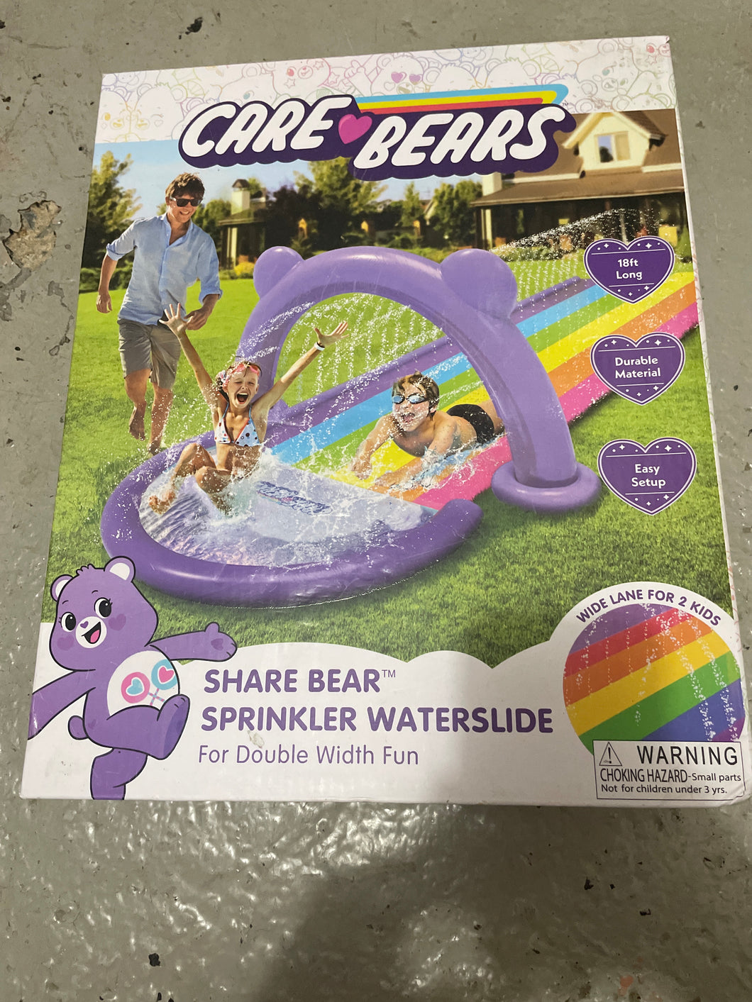 New in box care bears Sprinkler waterslide