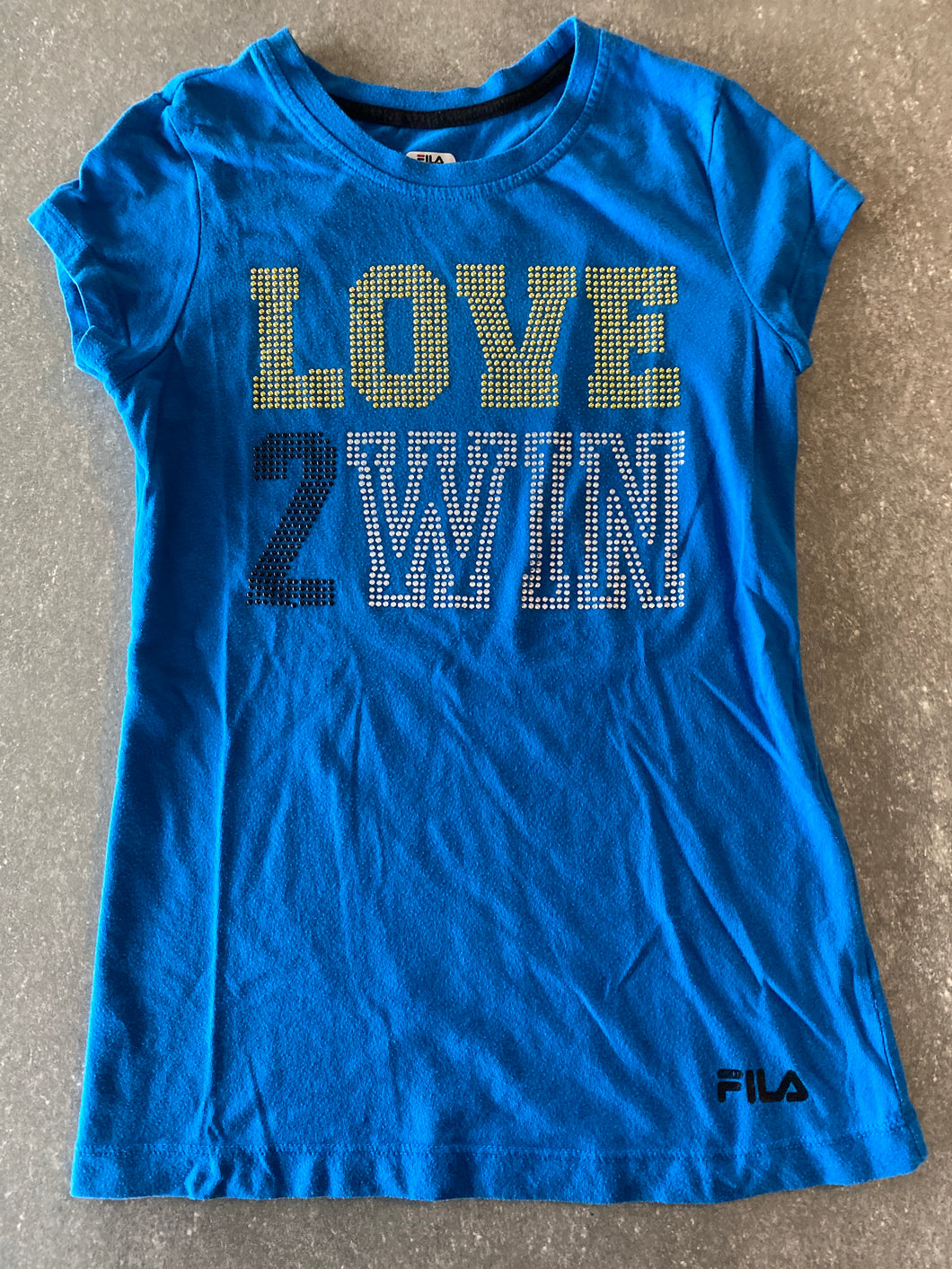 Fila blue t-shirt Love 2 Win - size Kids 14