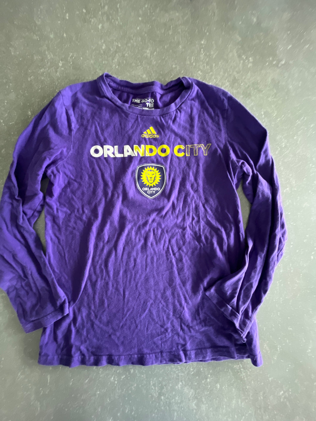 Adidas MLS purple shirt Long sleeve Orlando - size Kids 10