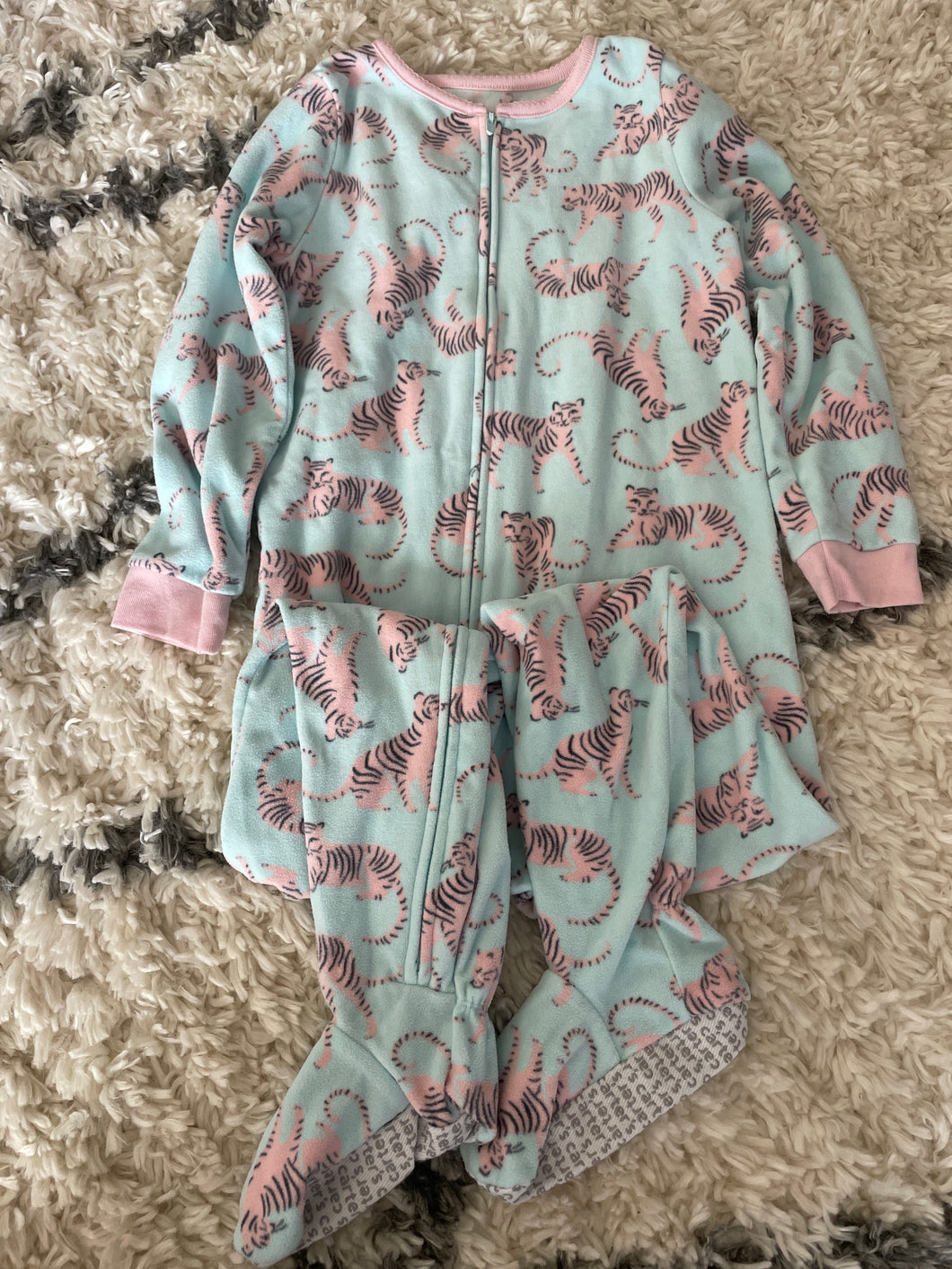 Carters Footed PJs Tigers- Like New - size Kids 6