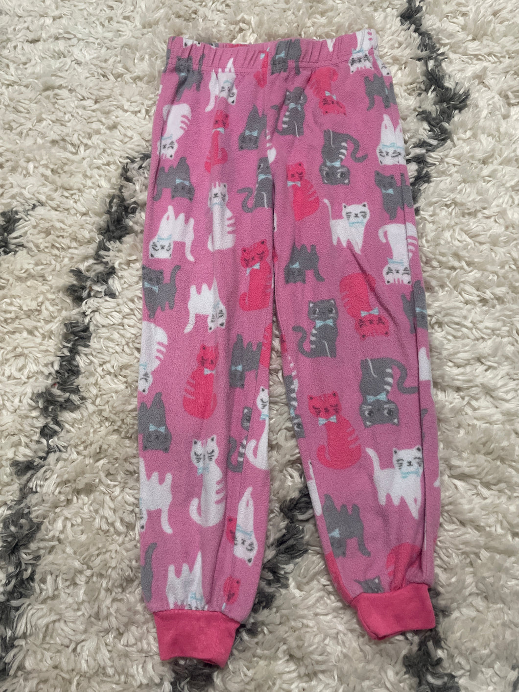 Fleece PJ Pants Pink Cats - size Kids 6