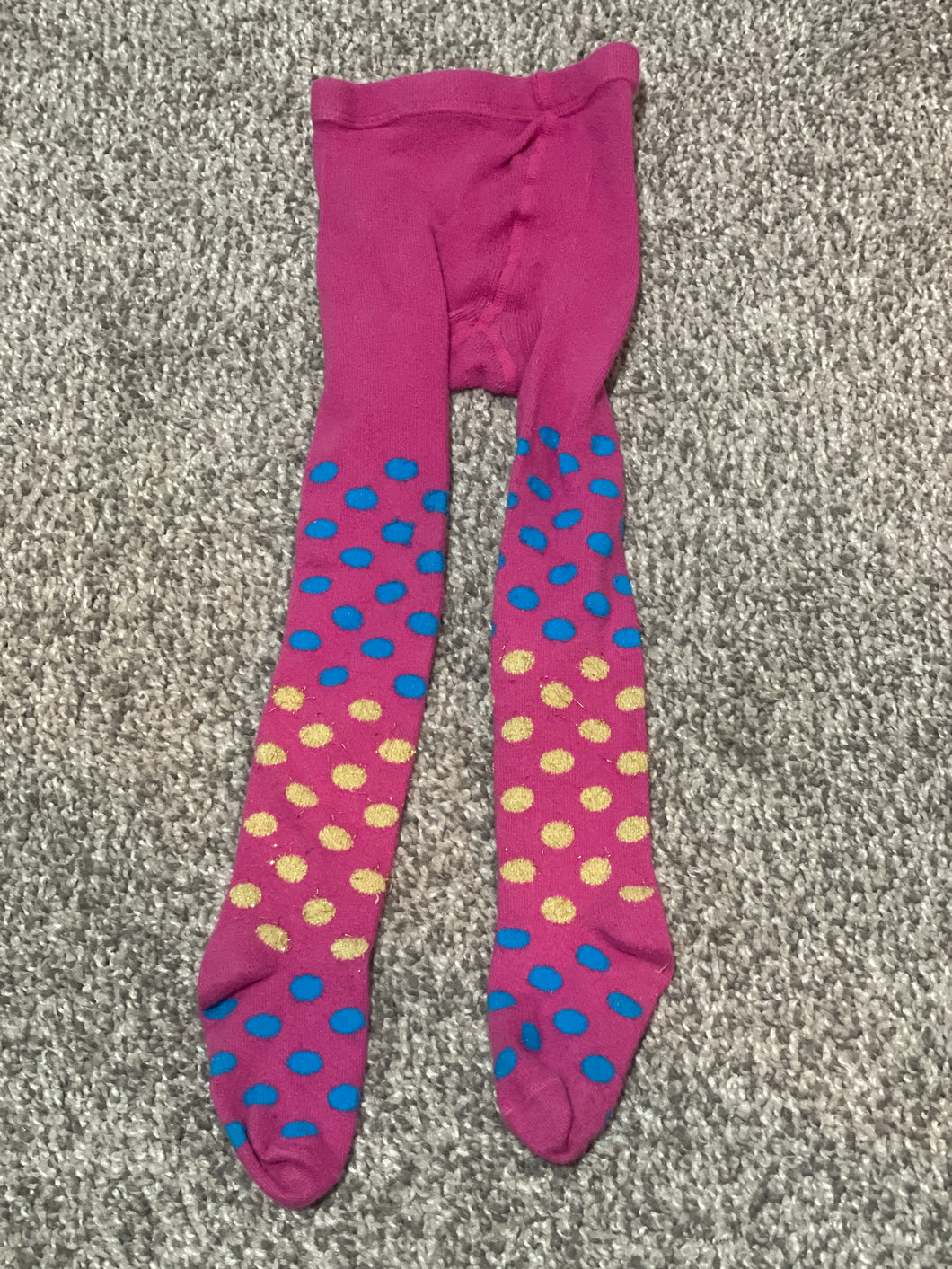 Pink Polka Dot Tights Size 2-4 - size 4T/4