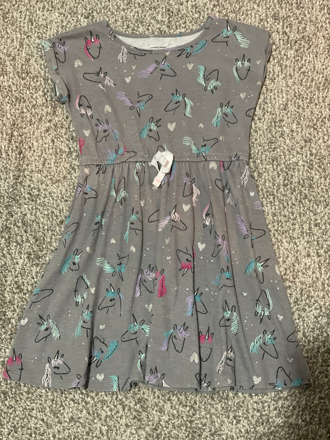 Gray Unicorn Dress - size 5T/5