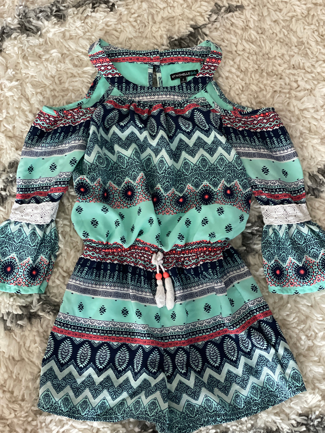 Teal Romper Size Small - size Kids 6
