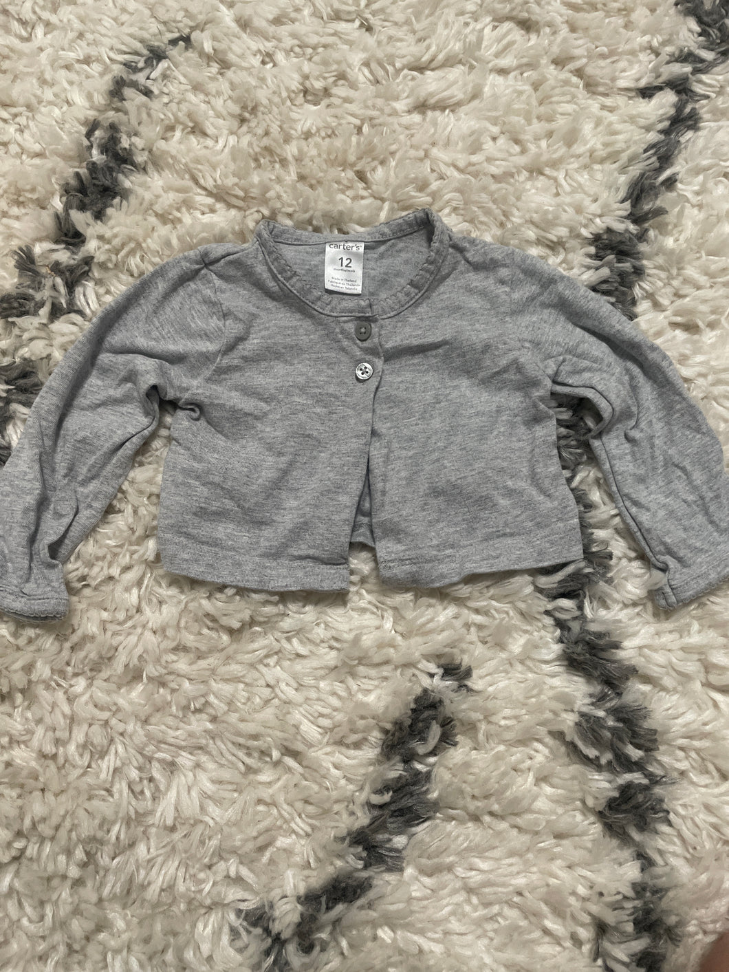 Cropped Long Sleeve Carters - size 12 Months