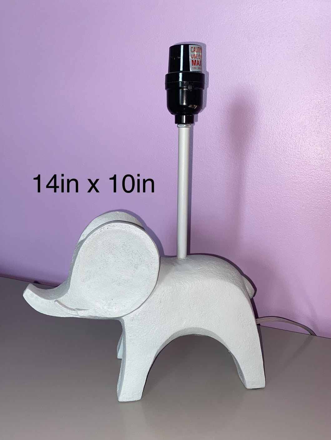 Elephant Lamp 14 inches tall
