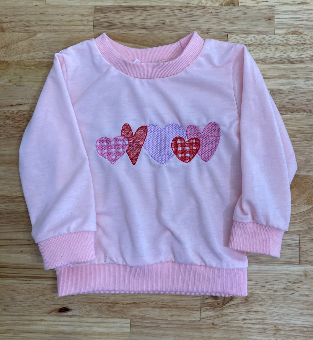Pink Heart Sweatshirt - size 12-18 Months