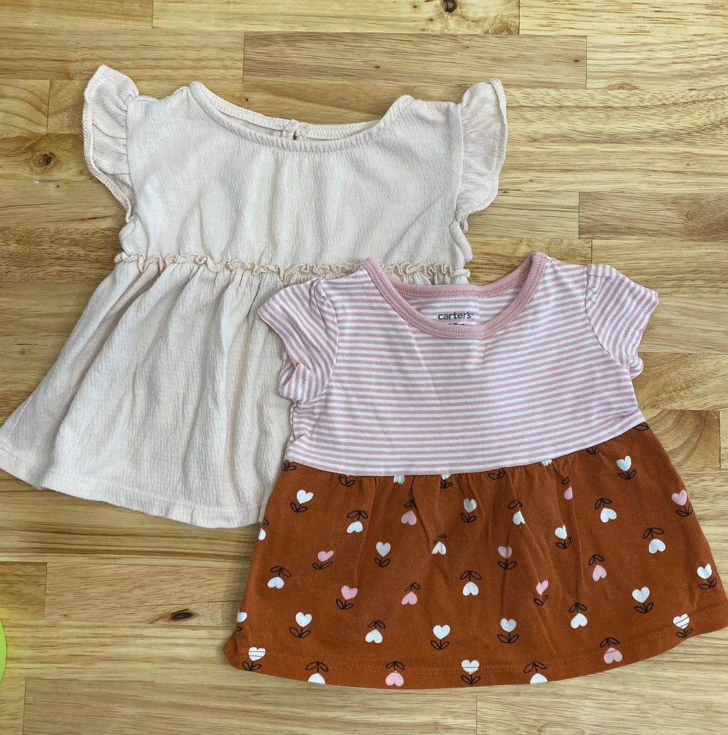 Pink Short sleeve Tops - size 12 Months