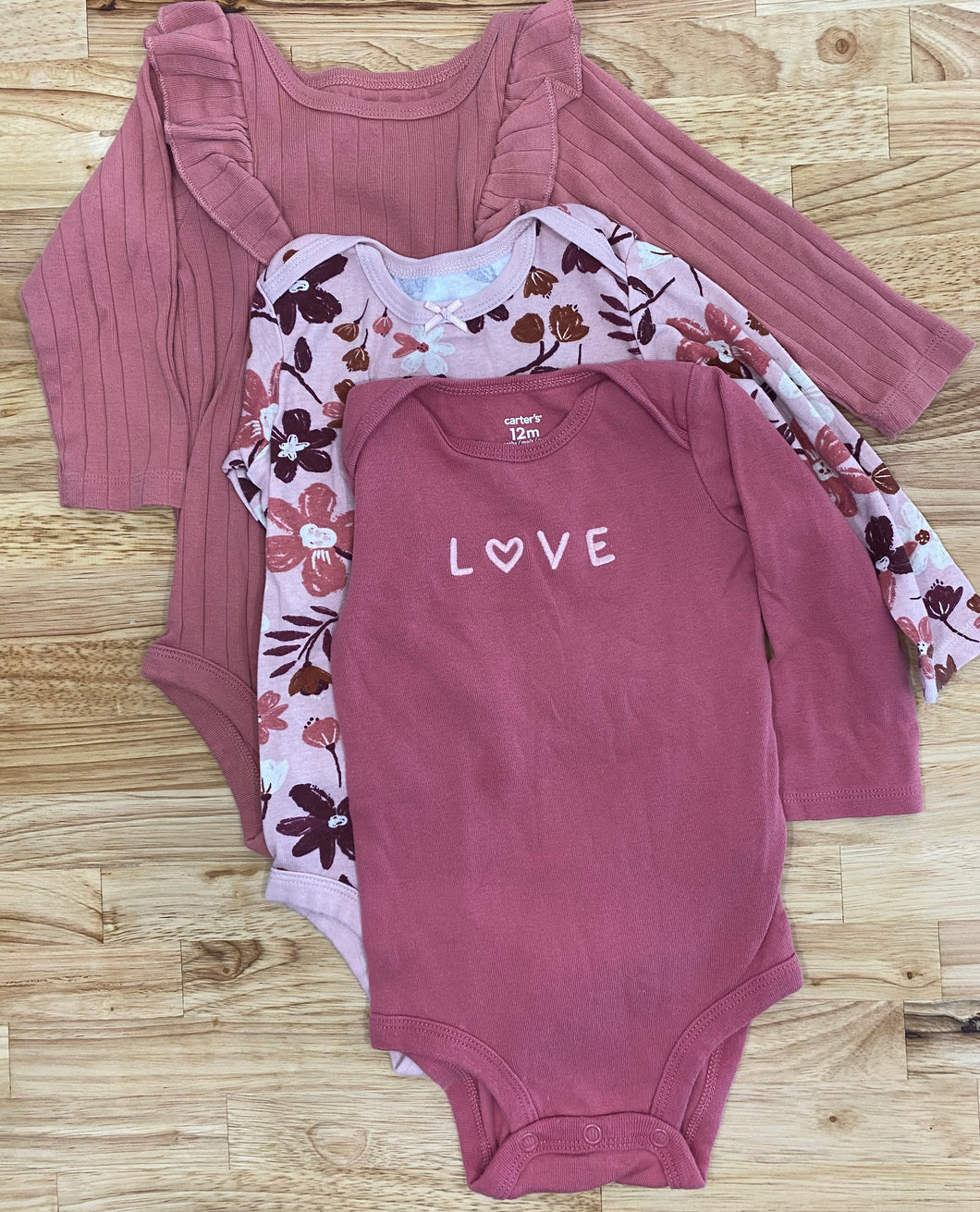 Long Sleeve Bodysuits #3 - size 12 Months