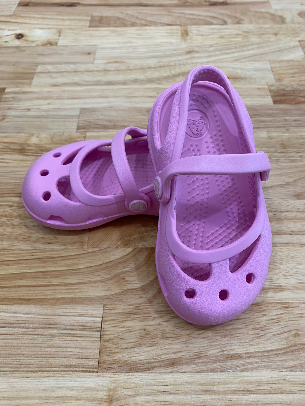 Pink Maryjane Crocs - size Shoes-toddler 5