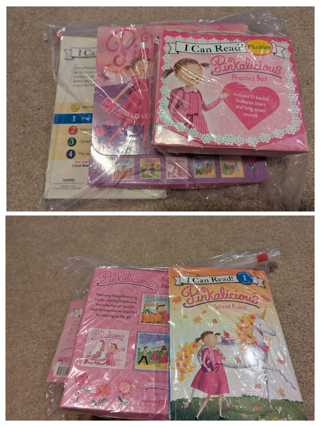 Pinkalicious Books Phonics Set, 2 I CanRead