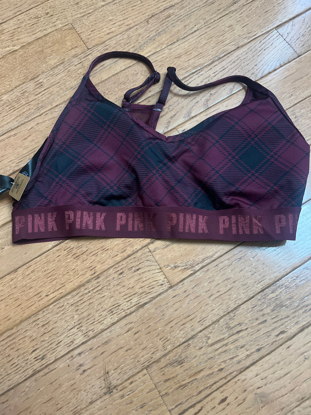 NEW! Maroon Sports Bra PINK - size Women L (12)