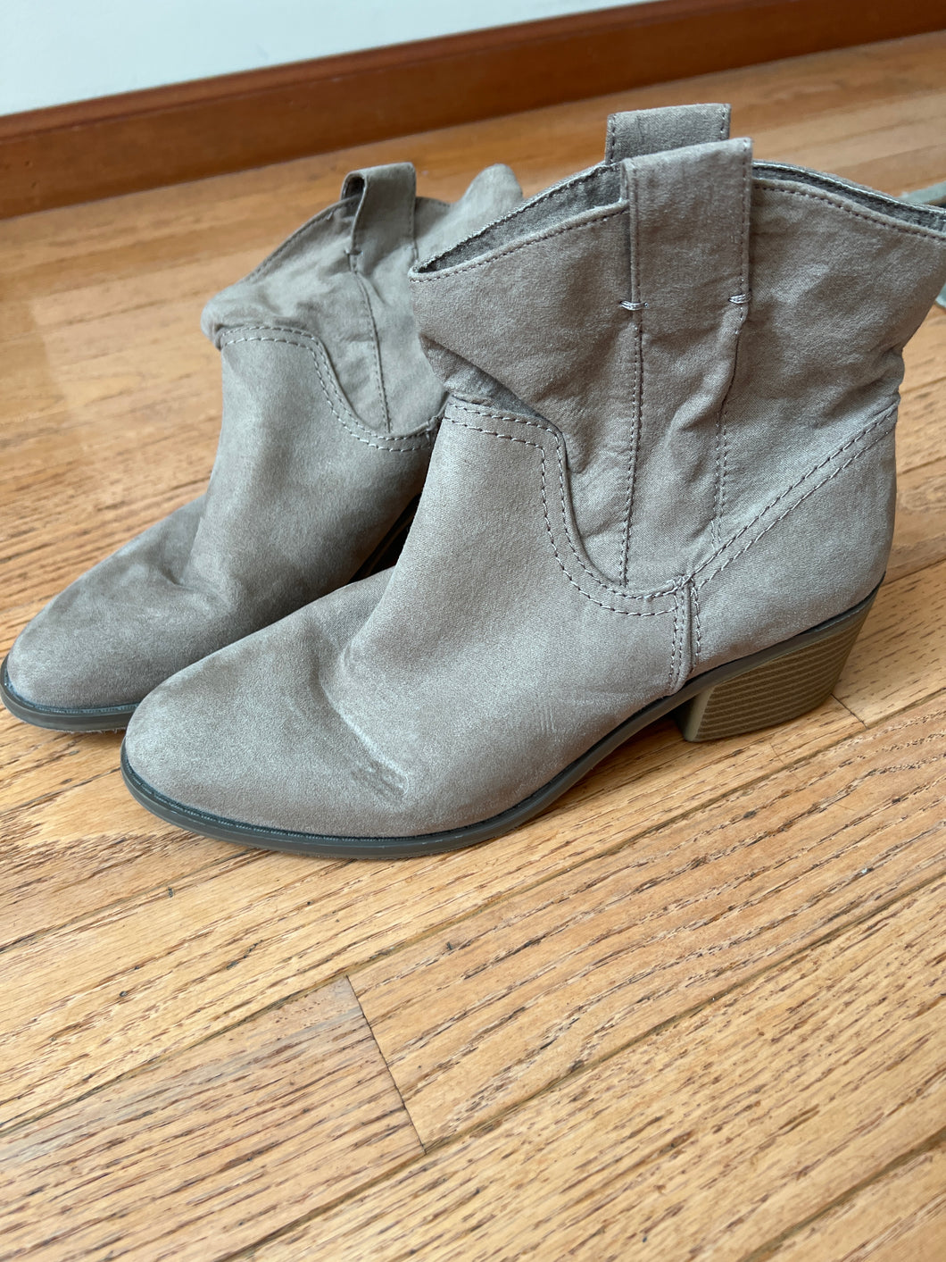 Light Brown HeelBooties Merona - size Shoes-Womens 9.5