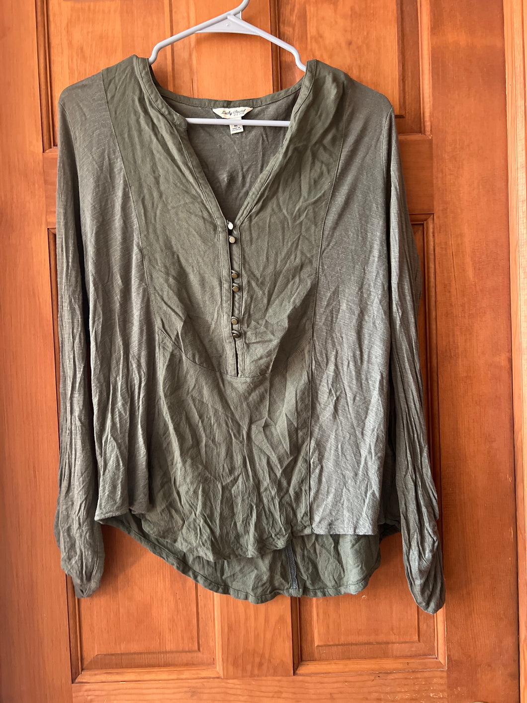 Green Longsleeve Lucky Brand - size Women M (8-10)
