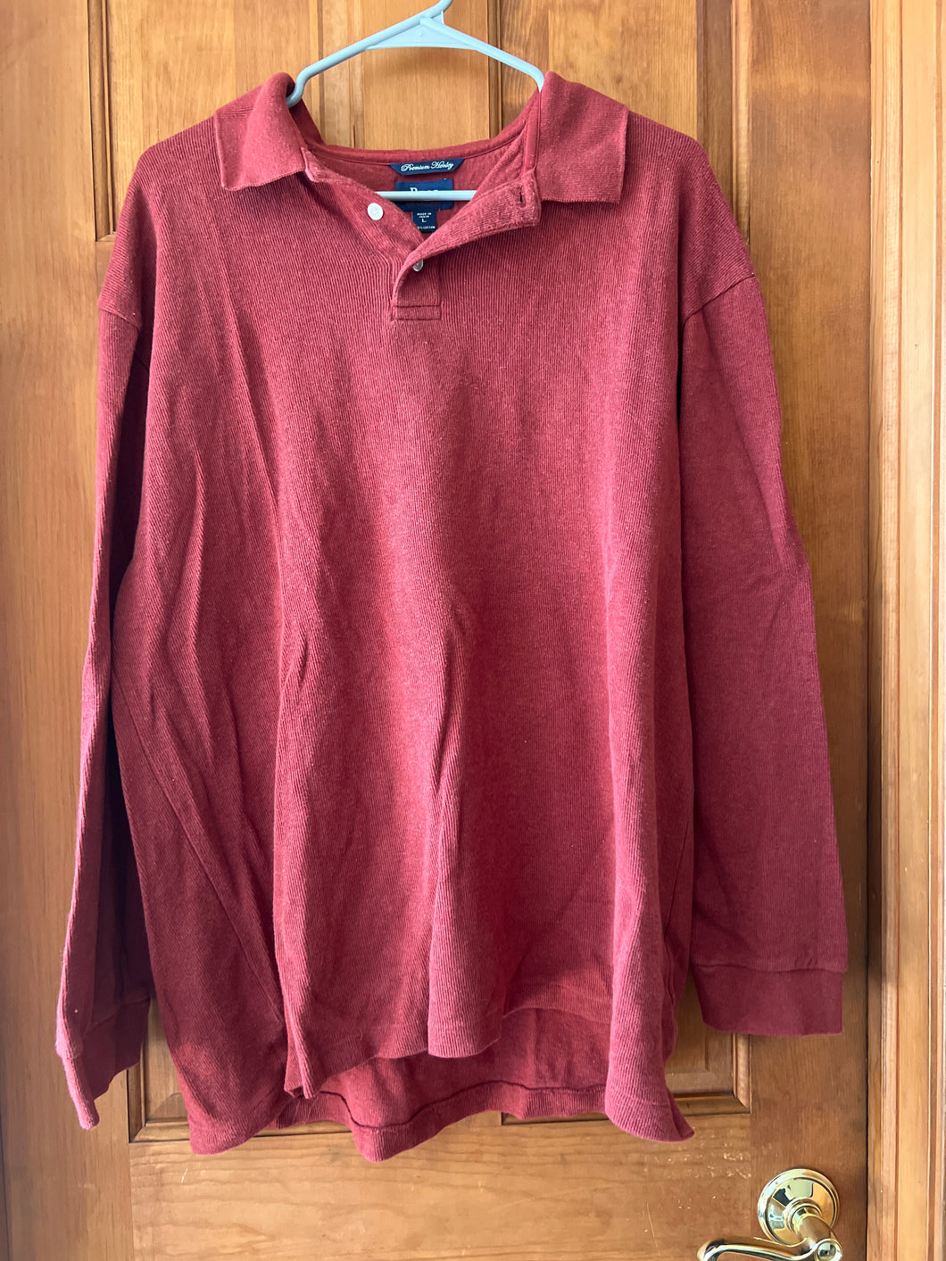 Red Polo Longsleeve Bass - size Mens L