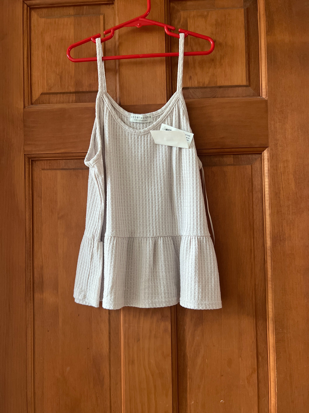 Grey Tank Top Paper Crane - size Junior Girls S (3-5)