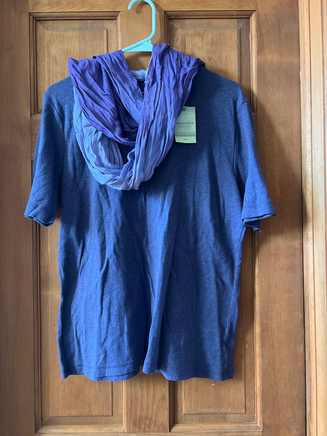 NEW! Purple Top w/Scarf Sonoma - size Women XL (14)