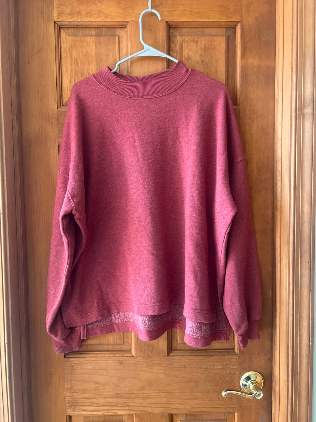 Red Mock Neck Sweatshirt SO - size Junior Girls XL (15-17)