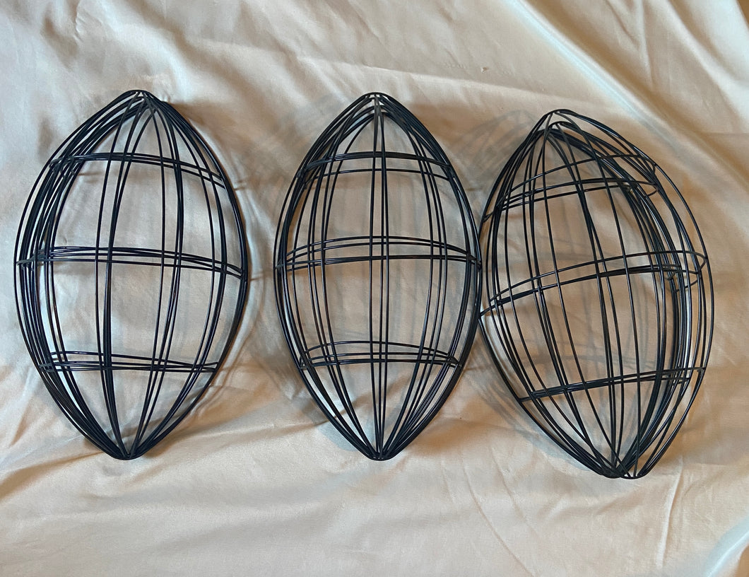 12 metal football shaped Wreath forms