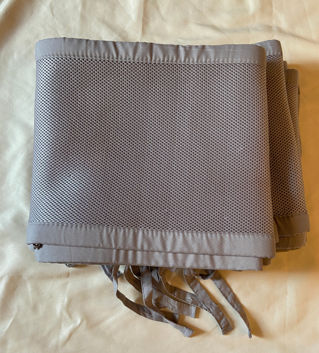 Breathable mesh crib Bumper (3pieces total) - size Crib