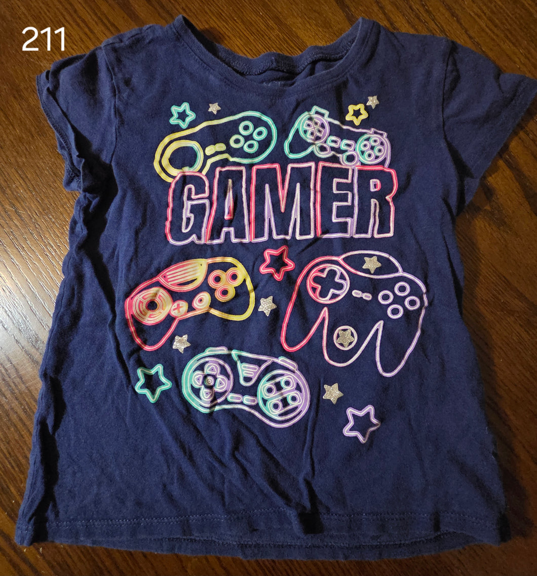 Place Blue Short Sleeve Shirt - size 5T/5