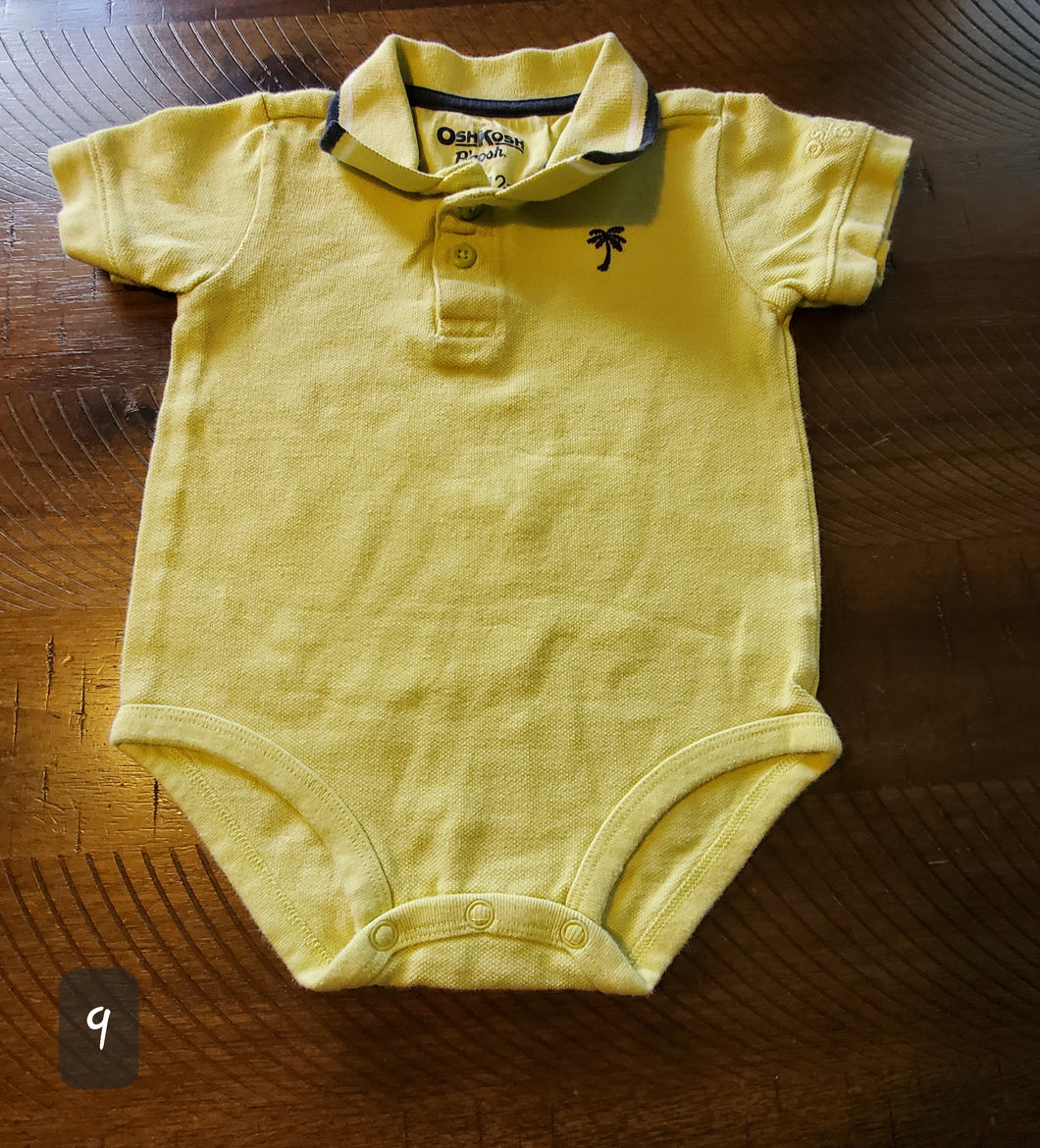 OshKosh Yellow Onesie - size 12 Months