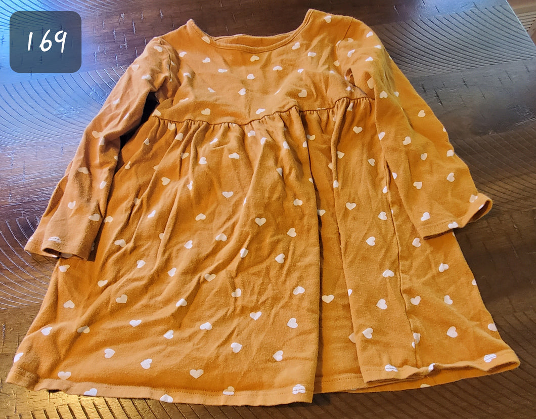 Jumping Bean Brown Heart Dress - size 3T