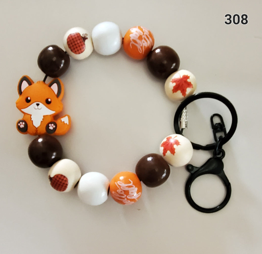 CupCharm/Wristlet Fox with Fall Beads