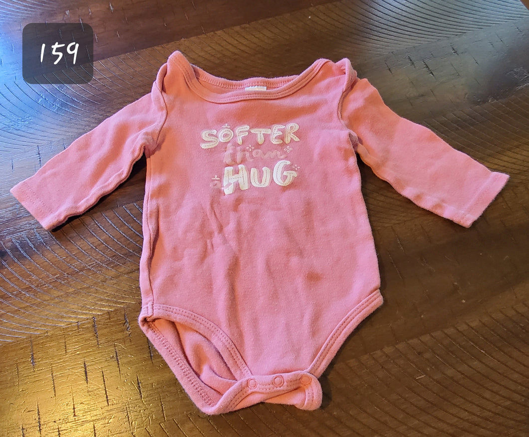 The Peanut Shell Pink Onesie - size 0-3 Months