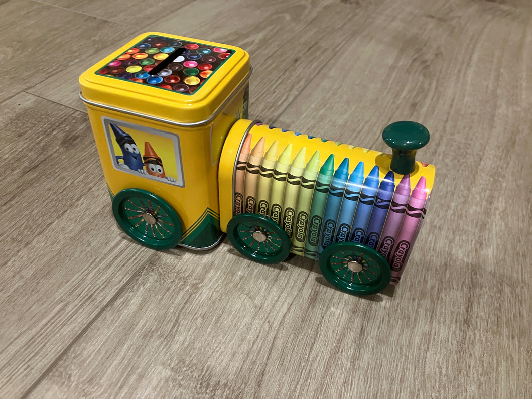 Crayola train bank /crayon holder