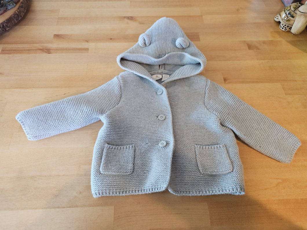 Baby gap cardigan> Light gray sweater - size 9-12 Months
