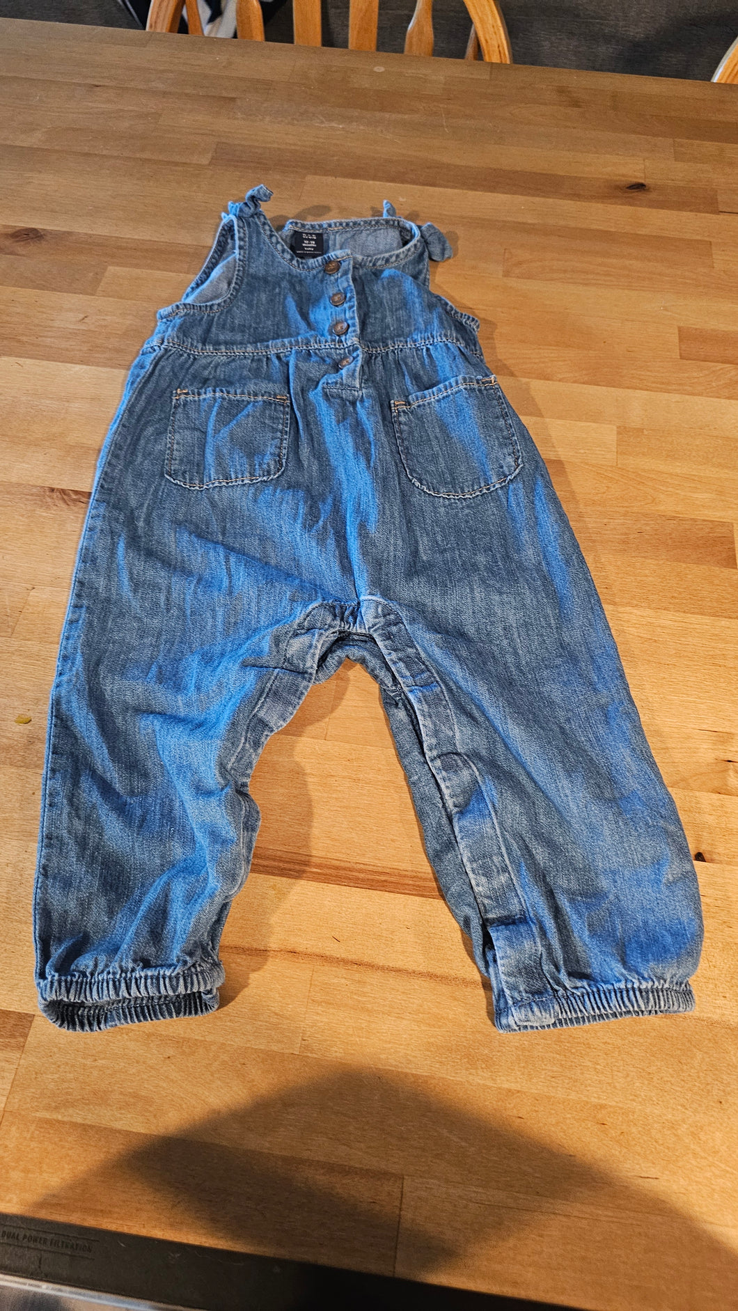 Gap denim jumper Button up bottom - size 6-9 Months